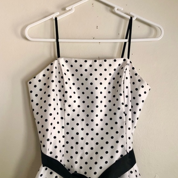 Vintage Jessica McClintock for Gunne Sax Polka Dot Mini Dress - Picture 3 of 9